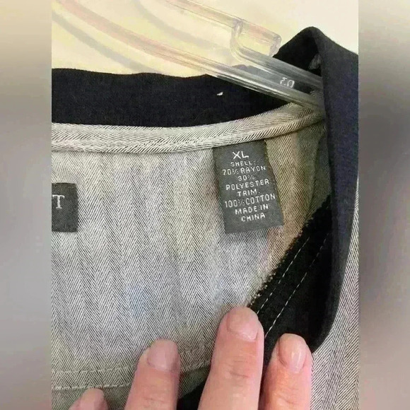 Lyle & Scott Gray/Black Crewneck Golf Pullover Windbreaker Size XL - Picture 2 of 8